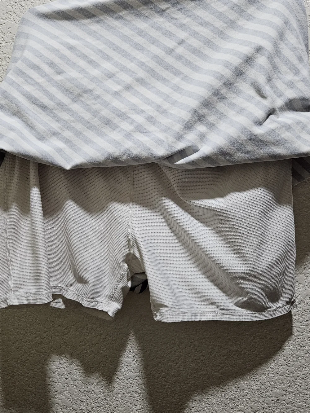 Striped Gray Athletic Skort - Women's Tennis Shorts